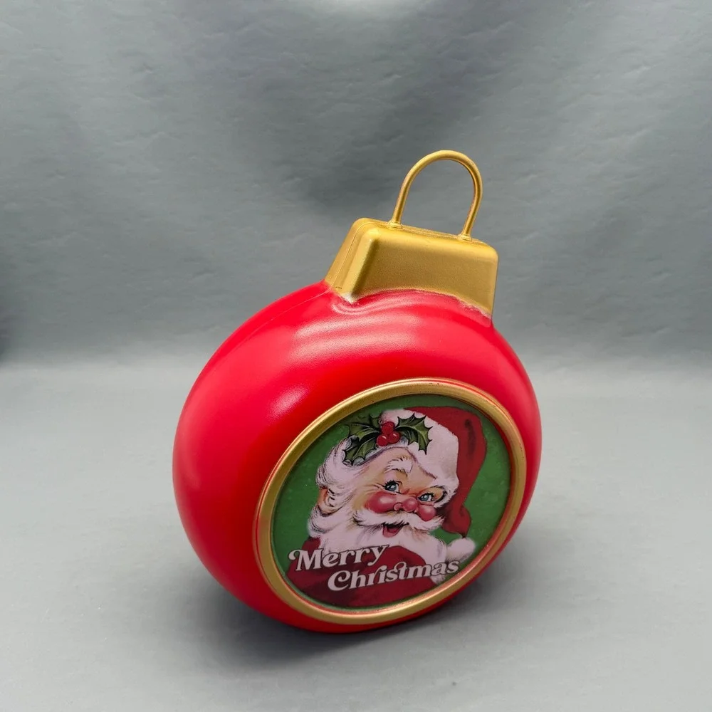 Mr Christmas Blow Santa Ornament Red Table Top Light Up Decor